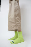 Rototo Chunky Ribbed Socks in Lime