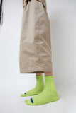 Rototo Chunky Ribbed Socks in Lime