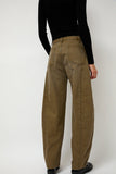 Sayaka Davis Barrel Denim Pants in Mocha