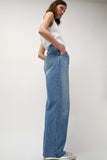 Sayaka Davis Tucked Wide Leg Denim in Light Blue