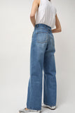 Sayaka Davis Tucked Wide Leg Denim in Light Blue