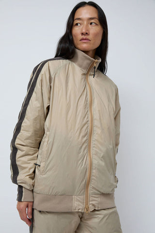 TAION Track Down Jacket in Beige and Grey