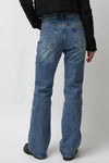 TONYWACK Layered Denim Jeans in Washed Blue