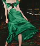 VEDA DRESS -- EMERALD IVY