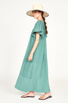 Vienna Pintuck Dress in Teal Stitch | Dresses | M.C shop