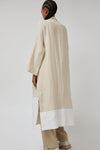 Zii Ropa Mason Coat in Beige and White